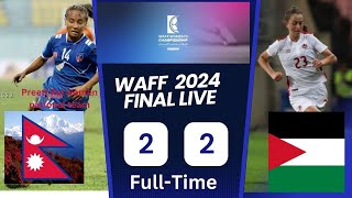 Nepal🇳🇵22Jordan🇯🇴 WAFF Womens Championship 2024 Final Match  waffootball [upl. by Aihpos]