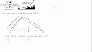 Geometry Regents June2012 16  Similar Triangles [upl. by Sharla]