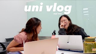 uni vlog 📃🖇️ hanging out with friends amp studying ⋆𐙚₊˚⊹♡  NUS [upl. by Enyrat]