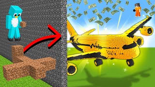 I Cheated with MILLIONAIRE in a Airplane Build Battle in Minecraft [upl. by Enitsirhc]