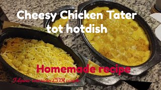 Cheesy Chicken Tater tot hotdish  homemade recipe  Filipinaamerican vlog [upl. by Quint]