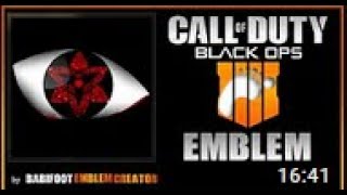 COD BO4 Emblem Tutorial  Sasuke Eternal Sharingan Mangekyo [upl. by Enrobso]