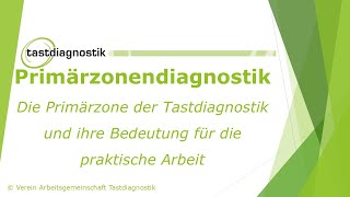 Primärzonendiagnostik Die Primärzone der Tastdiagnostik und ihre Bedeutung [upl. by Rutherfurd]