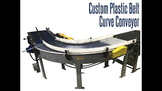 Custom Plastic Belt Curve Conveyor [upl. by Oiratno]