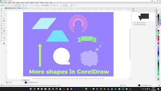 ➡️ More Shapes Add More Shapes in CorelDraw Parallelogram Trapezoid Arrows [upl. by Alphonsa]