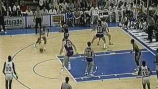 Manute Bol Makes a Clutch Playoffs Three [upl. by Sharl120]