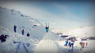 FIRST DOUBLE BACKFLIP MERIBEL FREESKI  Stefan Pearson [upl. by Dremann408]