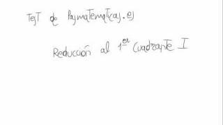 Test sobre reducción al primer cuadrante I [upl. by Lynsey]