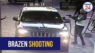 WATCH Brazen shooting at Caltex garage in Delft Cape Town [upl. by Booth]