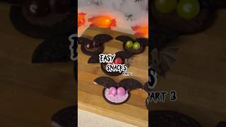 Easy snacks for Halloween🦇part 3 halloween spookyseason snackshalloween oreobats [upl. by Ila]