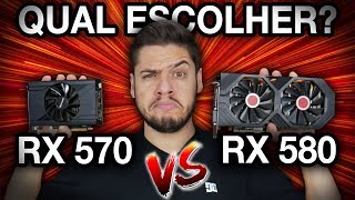 RX 570 vs RX 580 Qual a MELHOR escolha CUSTO X BENEFÍCIO 2020 CONSUMO PREÇO TEMPERATURA GAMES [upl. by Lilahk]