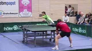 Tischtennis TSG Heilbronn Michael Dudek VS Laszlo Revfy HD [upl. by Aerdied]