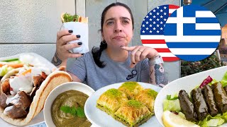 Provando COMIDA GREGA na Califórnia 🇺🇸🇬🇷 [upl. by Ihtraa]