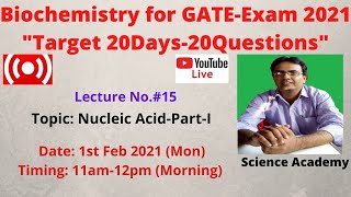 GATEBiochemistry Nucleic AcidPart I Video No15 [upl. by Gare]