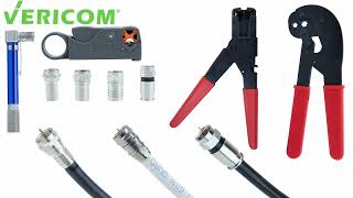 How To Prepare Connect amp Test RG6 Coax Cable With Vericom RG6 Termination Options [upl. by Melody19]