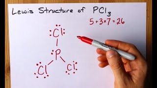 How to Draw the Lewis Structure of PCl3 phosphorus trichloride [upl. by Schnurr]