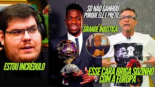 NETO DISPARA SOBRE VINI JR NÃO GANHOU A BOLA DE OURO POR SER PRETO  REACT DE CAZÉ E GALVÃO [upl. by Eelyahs]