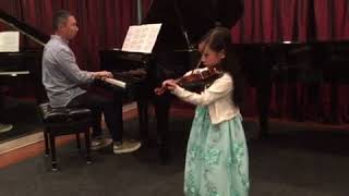 MaleaEmma playing Gavotte from Mignon at the violin recital [upl. by Neehsas]