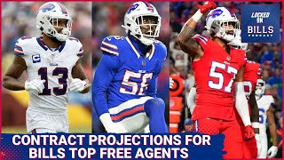 Examining market for Buffalo Bills free agents Leonard Floyd Gabe Davis Daquan Jones amp AJ Epenesa [upl. by Etteuqaj484]