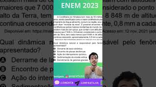 ENEM 2023  Placas tectônicas orogênese  Gabarito comentado [upl. by Nosnhoj]