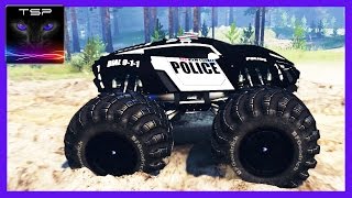 SpinTires  Wheel Chair  Monster Trucks amp Trasher  Fun in Mud [upl. by Nally]