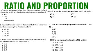 Ratio and Proportion Practice Questions with Tips and Tricks [upl. by Dranyer]