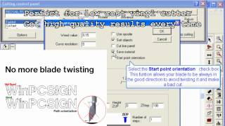 WinPCSIGN Vinyl cutter software optimization  get more accurate results [upl. by Austina]