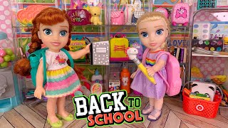 Elsa and Anna Back to School Shopping for Elsya and Anya [upl. by Esdnil]