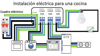 Tutorial instalación eléctrica en cocina [upl. by Rayle]