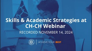 Skills and Academic Strategies at CHCH [upl. by Acceber]