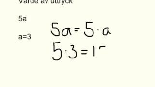 23 Uttryck och värde av uttryck [upl. by Mayrim]