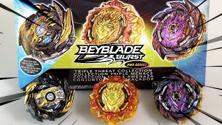 PRO SERIES ENDS WITH THIS 🤦‍♂️  Triple Threat Collection 3Pack Beyblade Burst Pro Series Unboxing [upl. by Gnurt]