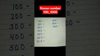 Roman number 100 1000 maths learn in Roman [upl. by Deehan]