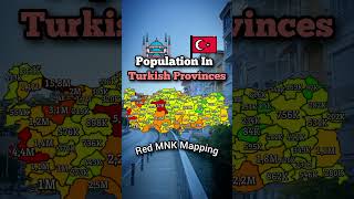 Population in all Turkish Provinces [upl. by Llennoj]