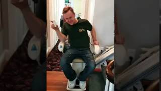 Harmar Pinnacle SL300RF Stairlift  Automatic Fold Down Rail [upl. by Farl450]