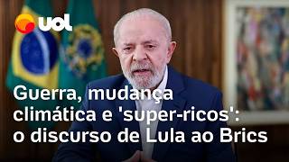 Lula faz discurso ao Brics e critica insensatez de ataques contra Gaza sem citar Israel íntegra [upl. by Alikahs]