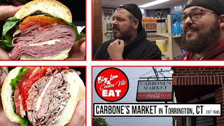 The BIGGEST Sandwiches in CT Carbones Market in Torrington foodreview [upl. by Suzanna]