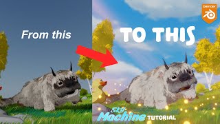 How To make Good Looking Cartoon Clouds  Blender Sky Machine Tutorial [upl. by Nawtna]