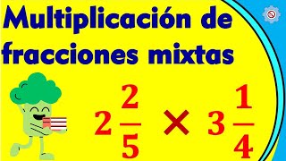 ✅ Multiplicación de Fracciones Mixtas con diferente denominador  ejemplo 2 [upl. by Baecher]