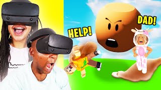 Roblox VR Hands But With My MUM amp DAD OOF [upl. by Eseerahs]