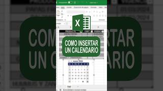 COMO INSERTAR UN CALENDARIO EN EXCEL Excel Exceltips Exceltutorial Shorts Youtubeshorts Short [upl. by Fihsak]