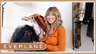 FALL EVERLANE TRY ON HAUL 🍁 Cozy sweaters Way High Jeans Cashmere pieces amp more  by Chloe Wen [upl. by Birdie]