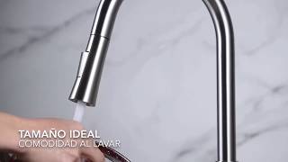 Monomando de Cocina con caño extraíble Titanium [upl. by Shea]