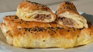 Kıymalı Rulo Börek Tarifi  Börek Nasıl Yapılır  Yufka Börek Tarifi [upl. by Hairom]