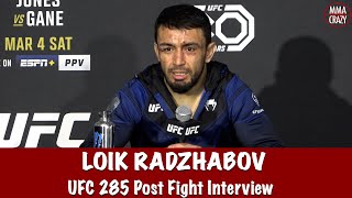 Loik Radzhabov ‘I’m here to take over’ talks being taken off TUF  UFC 285 [upl. by Anoel]