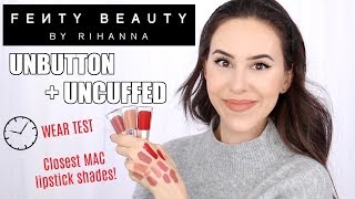 Fenty Stunna Lip Paint Uncuffed  Unbutton  Wear Test  Review [upl. by Honan]