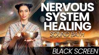 Parasympathetic Nervous System Healing Frequency Music  Sound Bath Meditation Black Screen [upl. by Itram351]