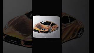 Lamborghini Car Realastic Drawing With Pencil Colours art sketch shorts [upl. by Lokcin]