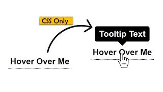 Create Tooltip Using HTML And CSS Only  Display Tooltip On Hover [upl. by Dlorag]