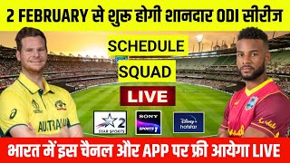 Australia vs West Indies ODI Series 2024 Schedule Squad amp Live Streaming  AUS vs WI ODI 2024 Live [upl. by Scharaga]